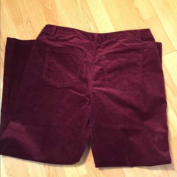 CJ Banks 16W Gorgeous Burgundy Corduroy Trousers - Picture 4 of 7